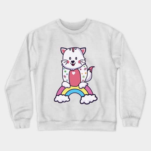 Cute Cat Crewneck Sweatshirt by EpicMums